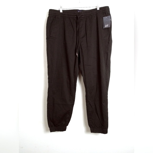 GAP Twill Joggers Pant Elastic Waist Work Pant Drawstring Women's Size X… - Picture 1 of 12